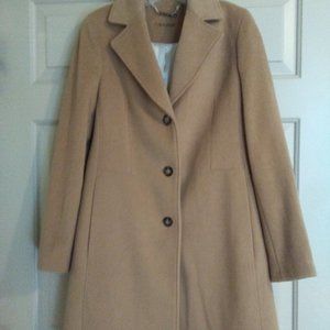 Calvin Klein camel wool coat size 4